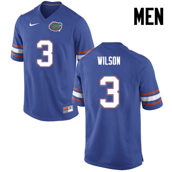 Florida Gators Men #3 Marco Wilson College Football Jersey Blue